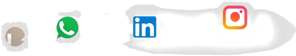 Ícones de Redes Sociais (WhatsApp, LinkedIn, Instagram, Facebook)